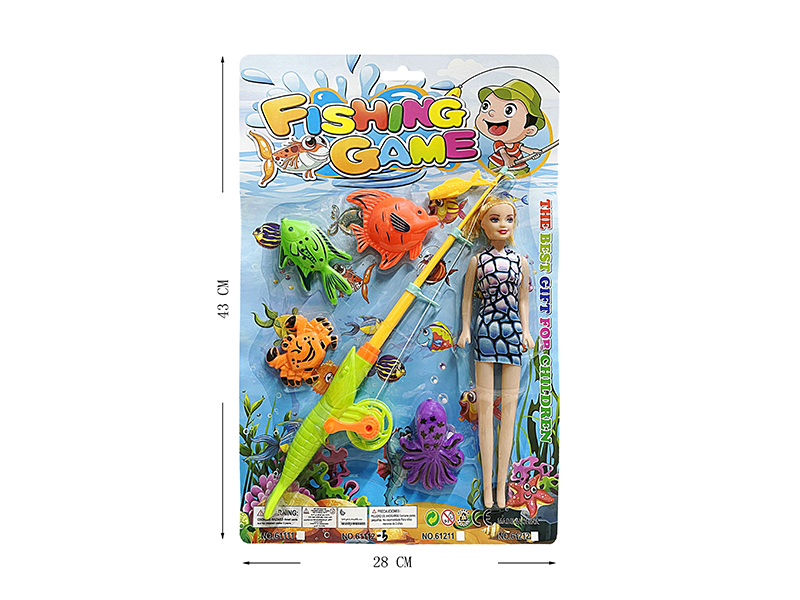 Magnetic Fishing Toys + Doll