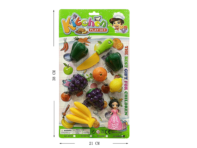 Cutting Fruits And Vegetable Set + Princess Doll