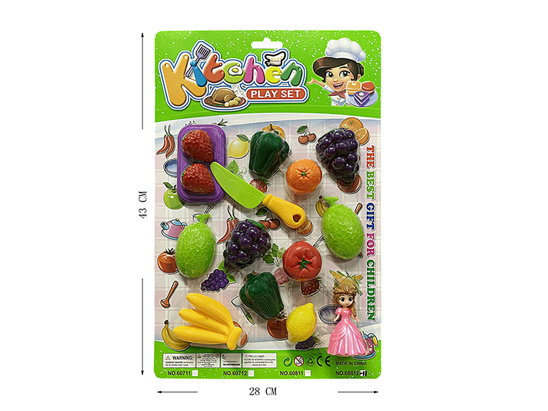 Cutting Fruits And Vegetable Set + Princess Doll