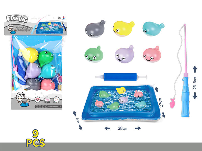 9PCS Fishing Toy