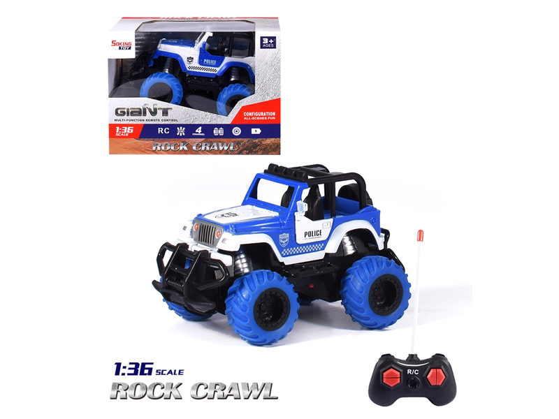 1:36 R/C Wrangler Police Car