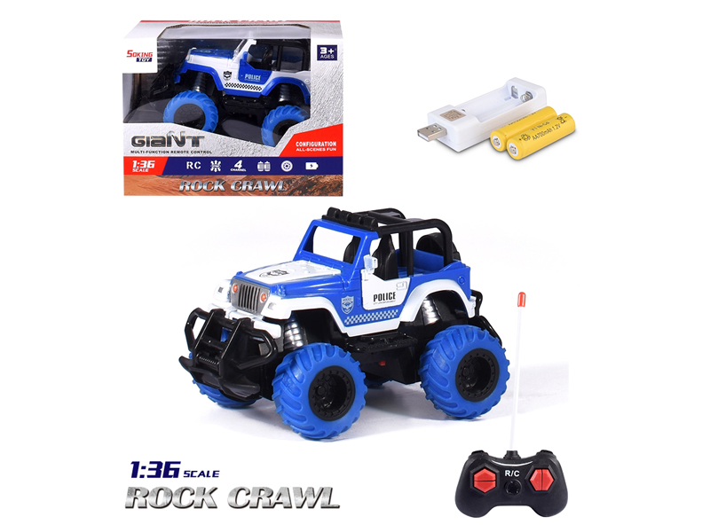 1:36 R/C Wrangler Police Car