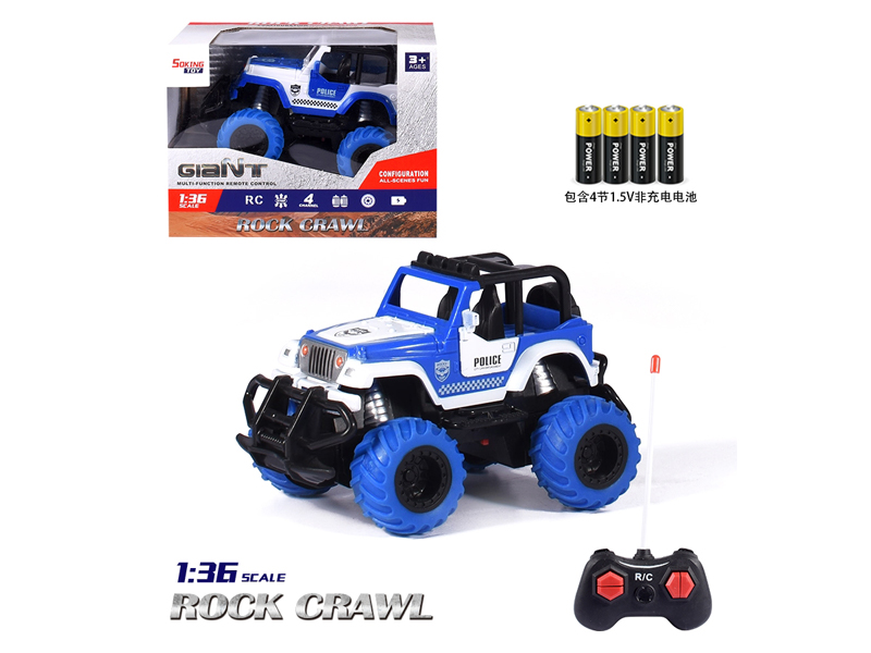1:36 R/C Wrangler Police Car