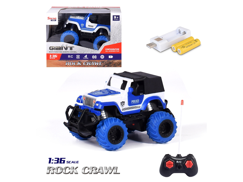 1:36 R/C Jeep Police Car