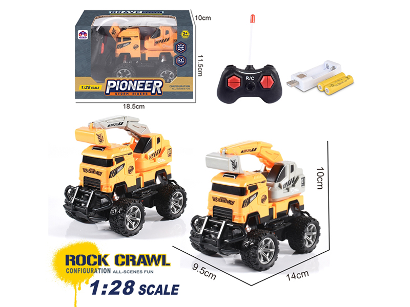 1:28 R/C Crane Construction Vehicle