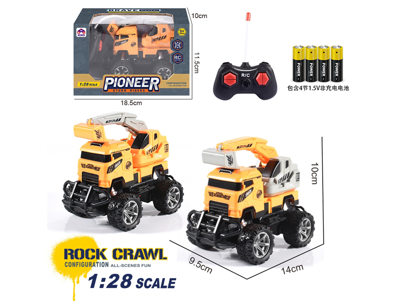 1:28 R/C Crane Construction Vehicle