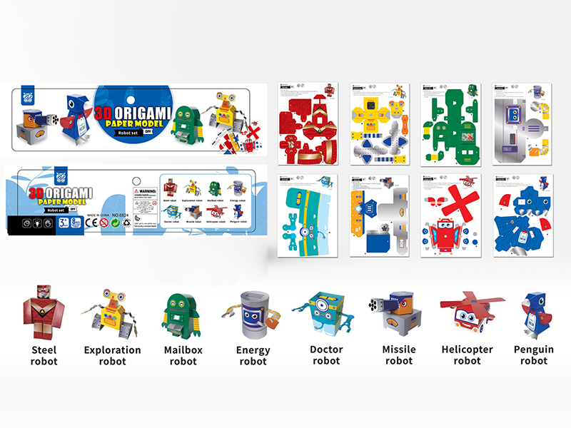 DIY 3D Paper Model Robot Set