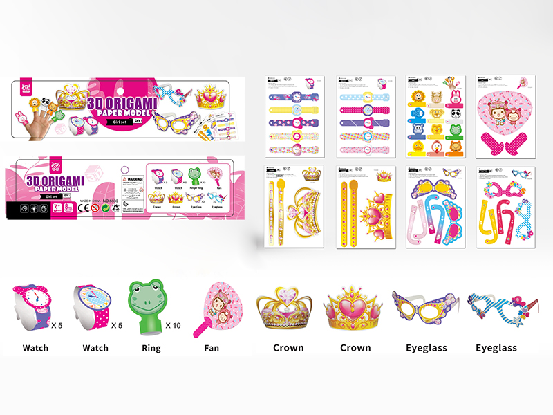 DIY 3D Paper Model Girl Set