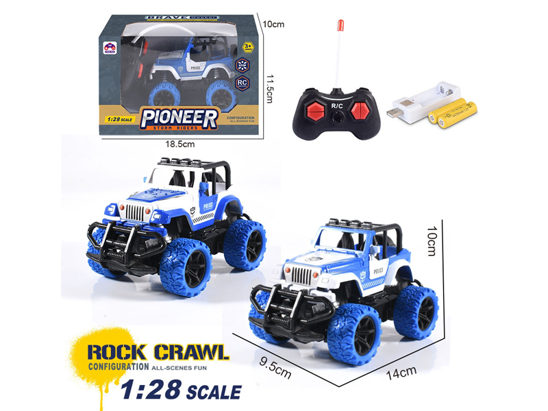 1:28 R/C Wrangler Police Car