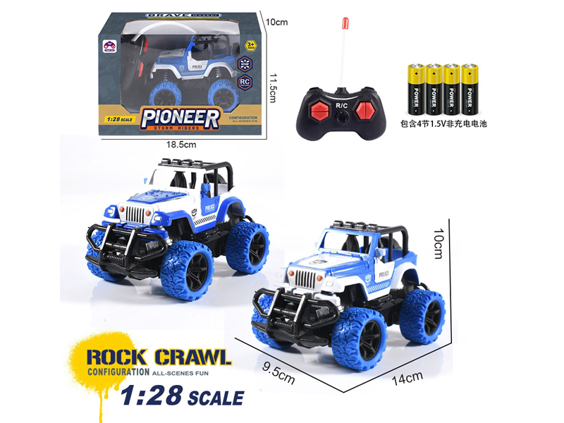 1:28 R/C Wrangler Police Car