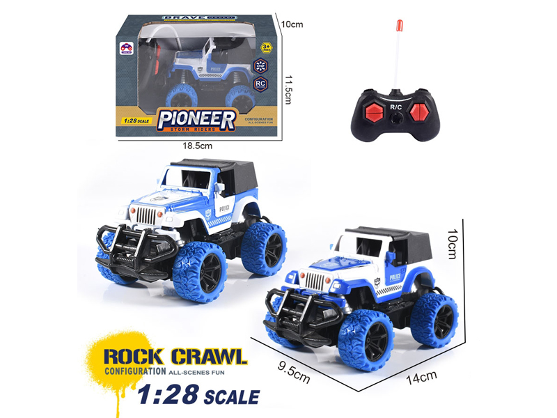 1:28 R/C Jeep Police Car