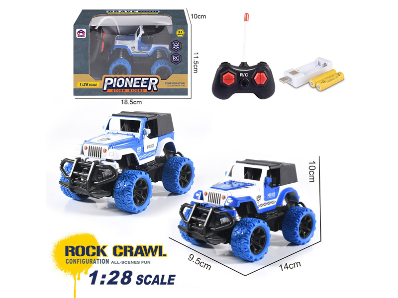 1:28 R/C Jeep Police Car