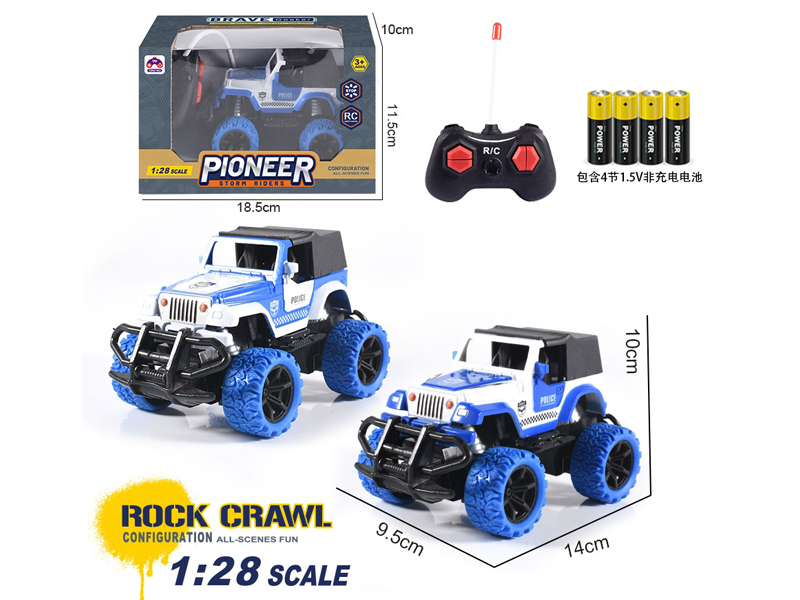 1:28 R/C Jeep Police Car