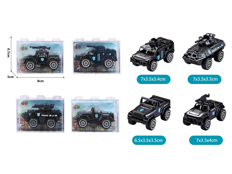 Alloy Slide Special Police Vehicle