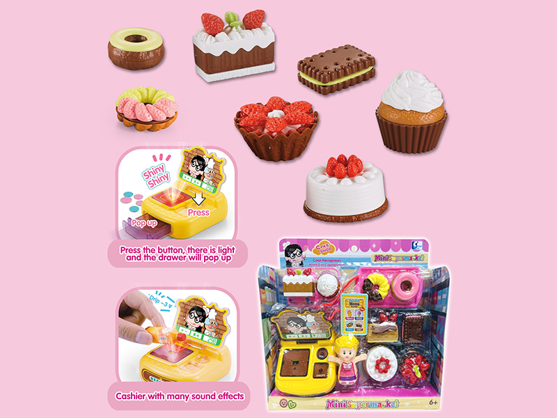 Dessert Shop Play Set(Cash Rregister With Light And Voice Function)