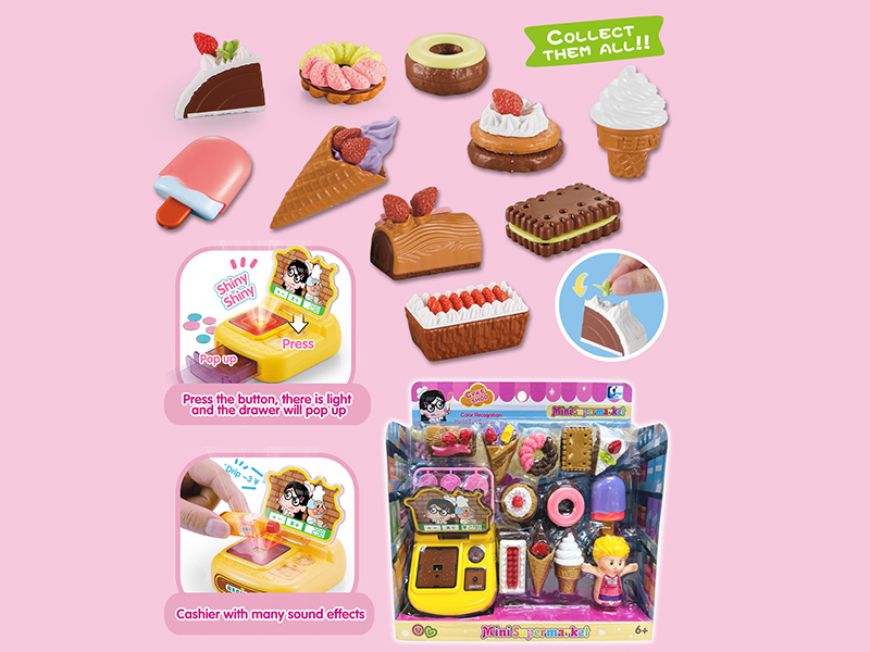 Dessert Shop Play Set(Cash Rregister With Light And Voice Function)
