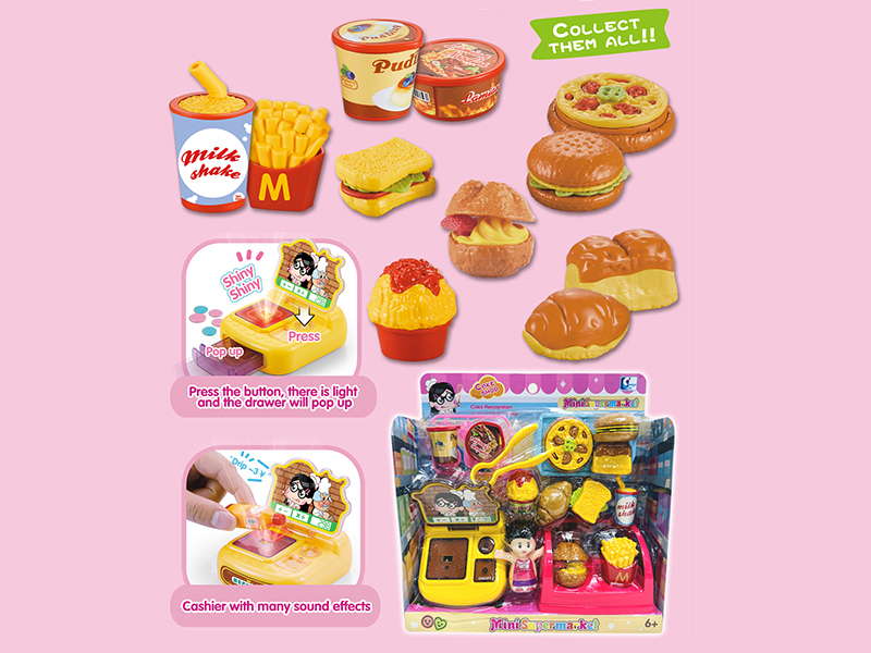Dessert Shop Play Set(Cash Rregister With Light And Voice Function)