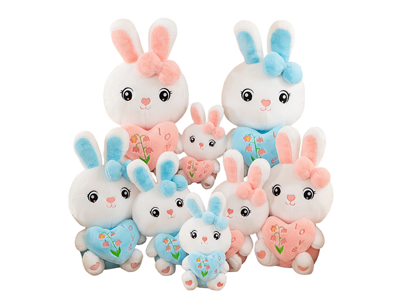 75CM Heart Hugging Rabbit Plush Doll