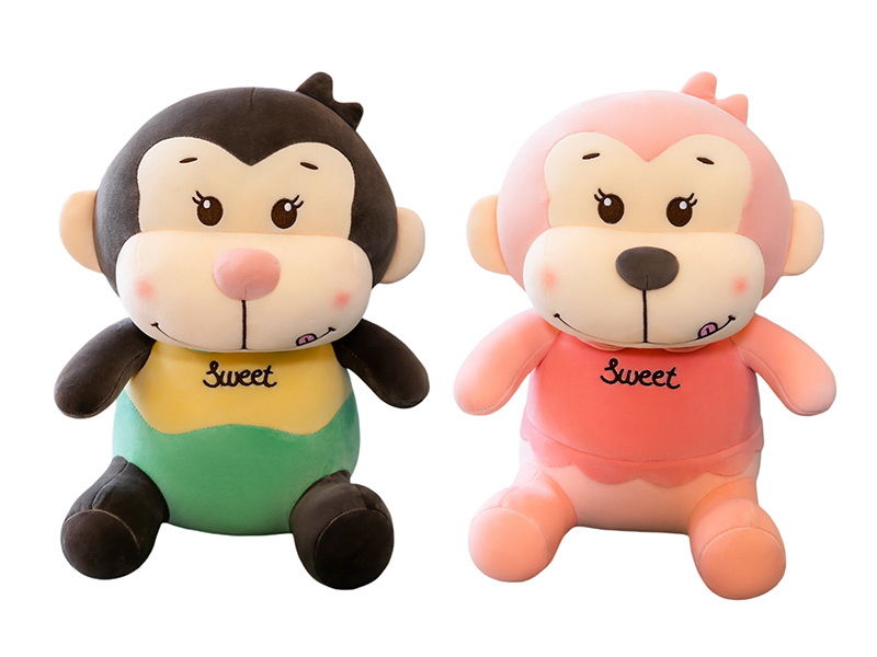 35CM Cartoon Couple Monkey Plush Doll