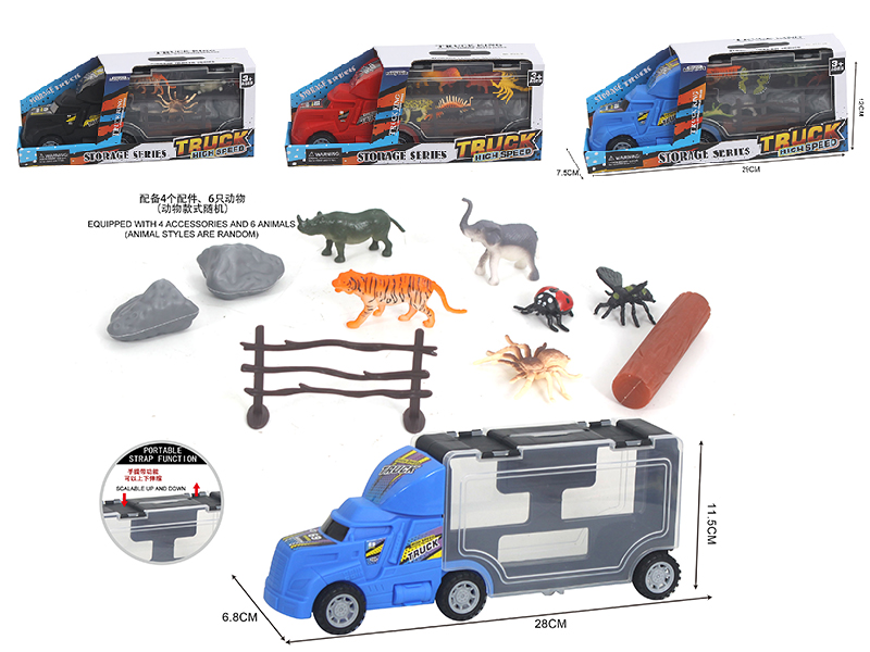Slide Animals Storage Truck Set