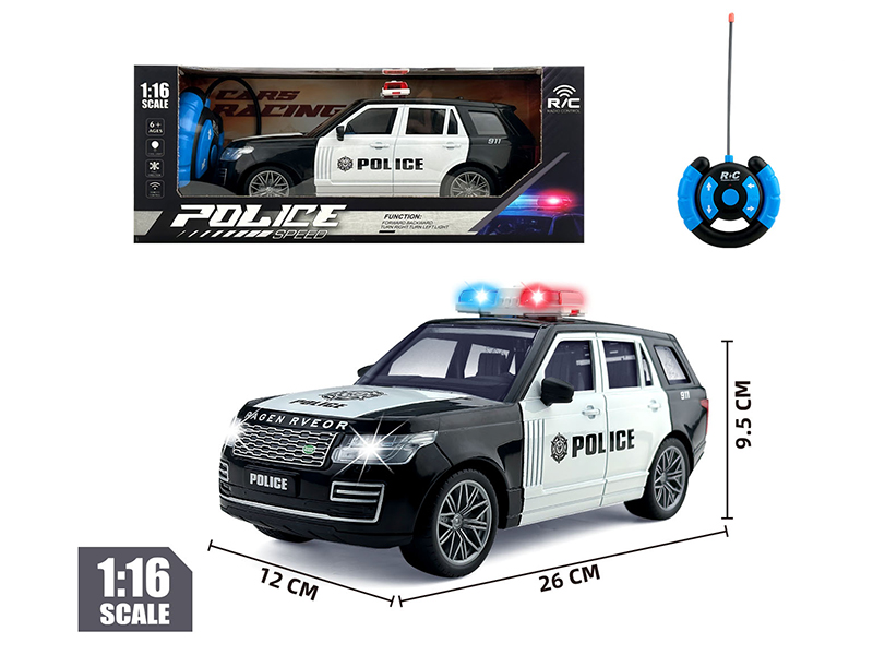 1:16 27MHz 4-Channel Remote Control Range Rover Police Car With Lights And Sound(Not Included Batteries)