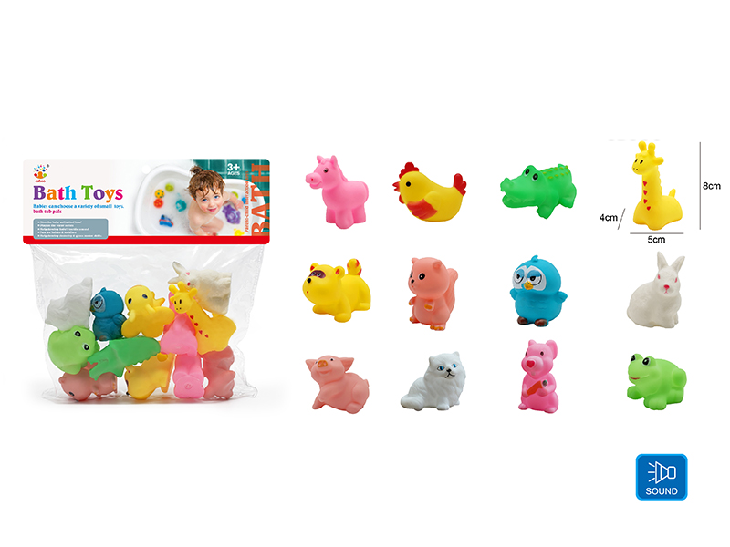 Cute Animals Kids Bath Toy Set