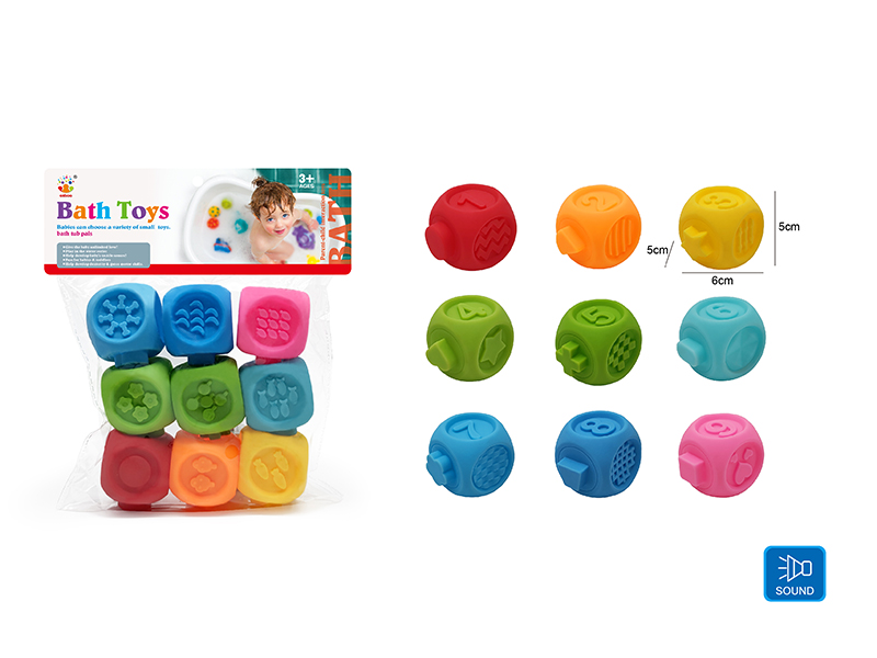 Cute Dice Kids Bath Toy Set