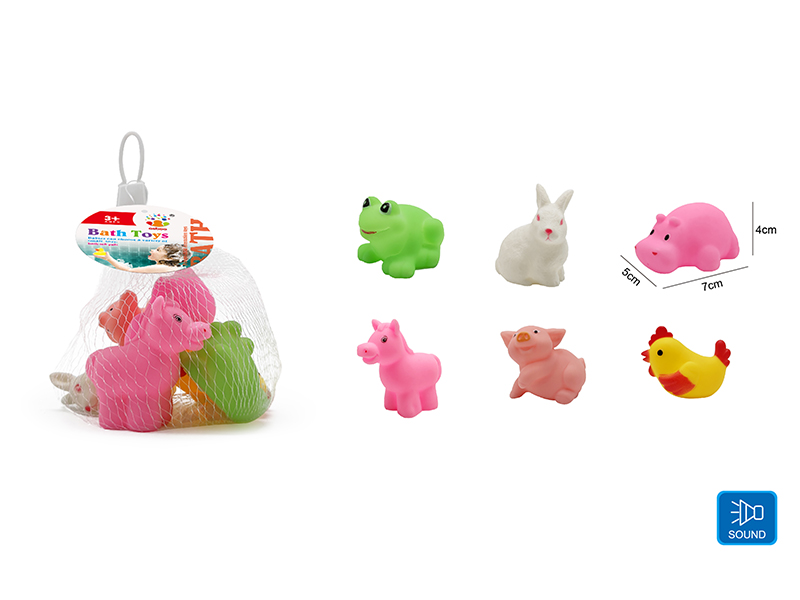 Cute Animals Kids Bath Toy Set