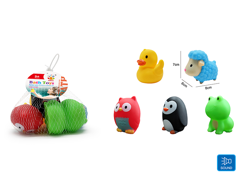 Cute Animals Kids Bath Toy Set