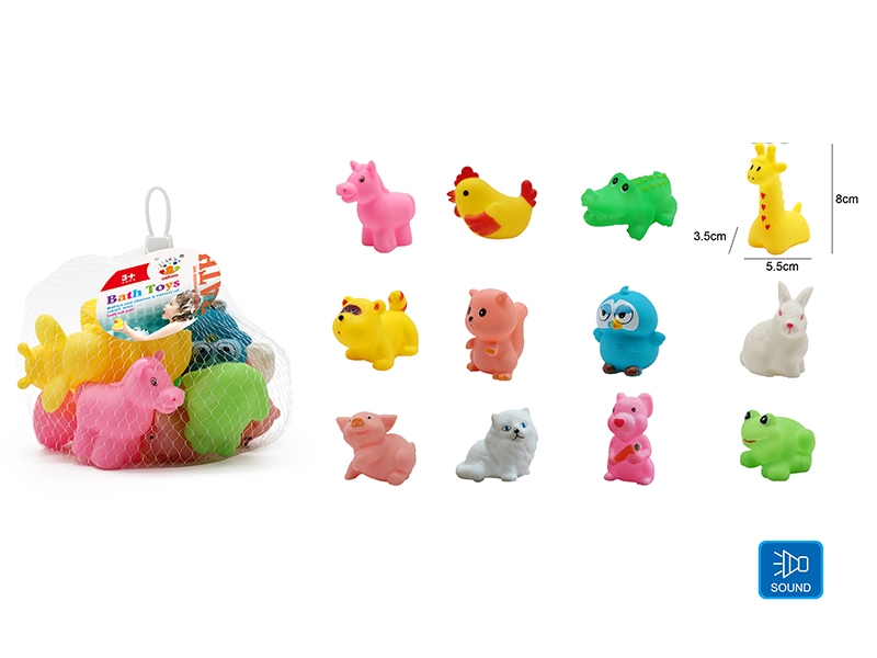 Cute Animals Kids Bath Toy Set