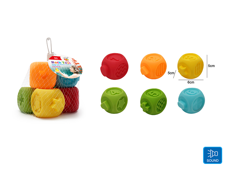 Cute Dice Kids Bath Toy Set