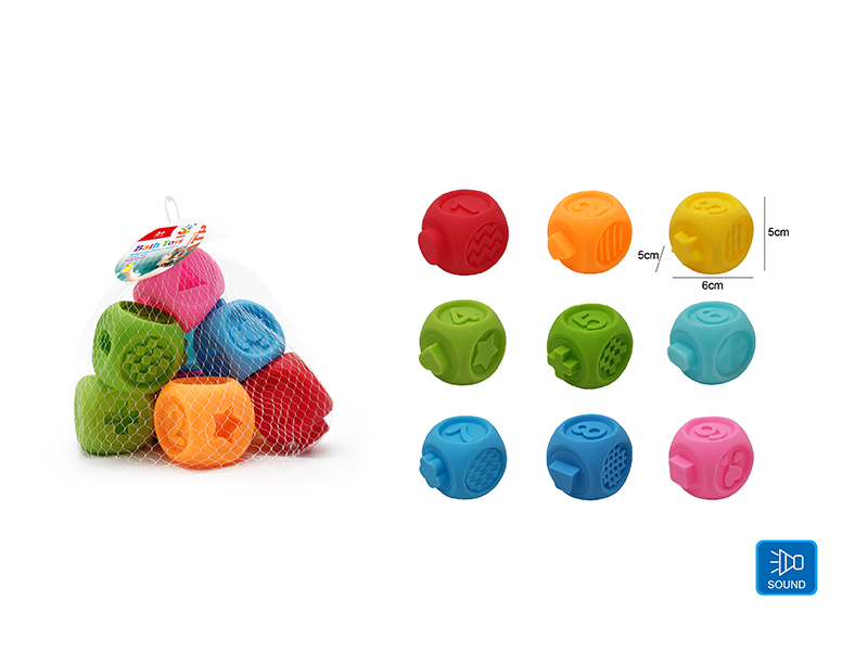 Cute Dice Kids Bath Toy Set