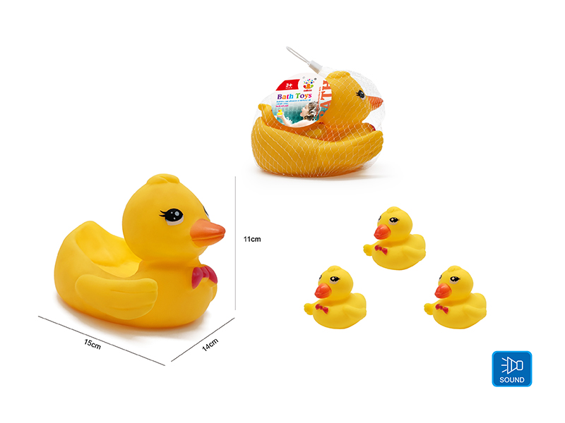 Cute Duck Kids Bath Toy Set