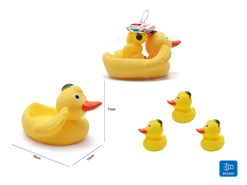 Cute Duck Kids Bath Toy Set
