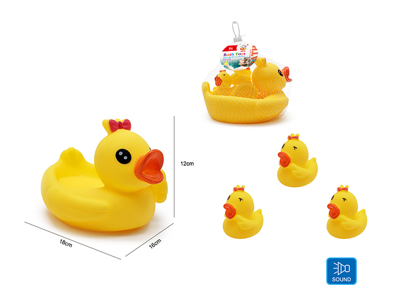 Cute Duck Kids Bath Toy Set