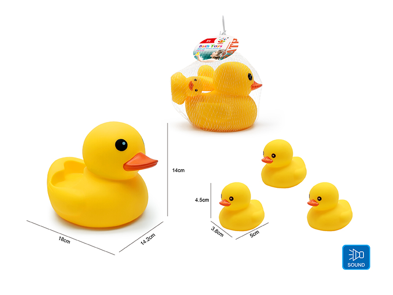 Cute Duck Kids Bath Toy Set