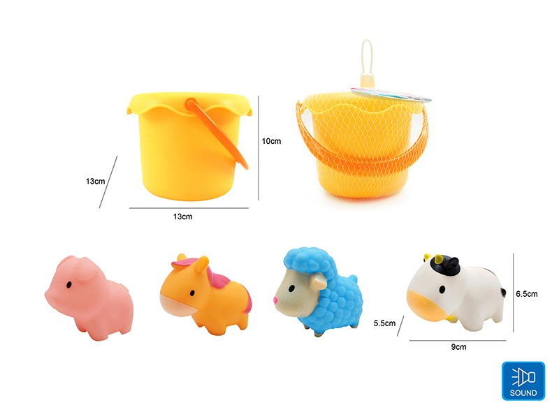 Cute Animals Kids Bath Toy Set