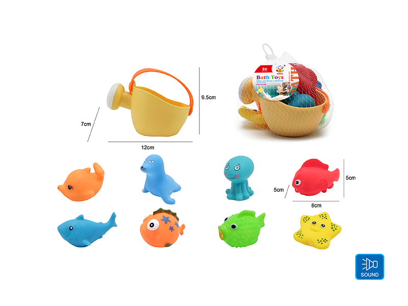 Cute Animals Kids Bath Toy Set