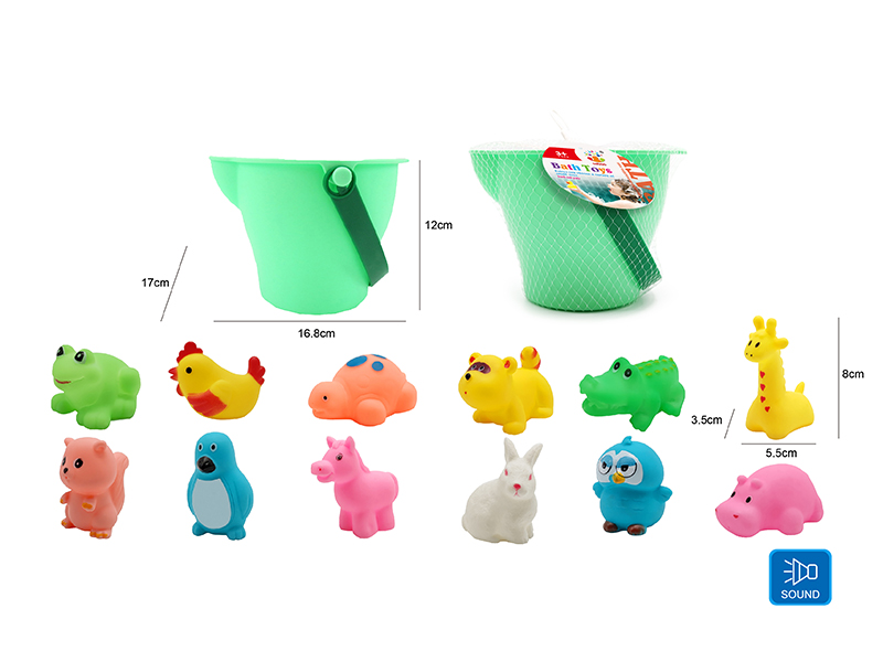 Cute Animals Kids Bath Toy Set