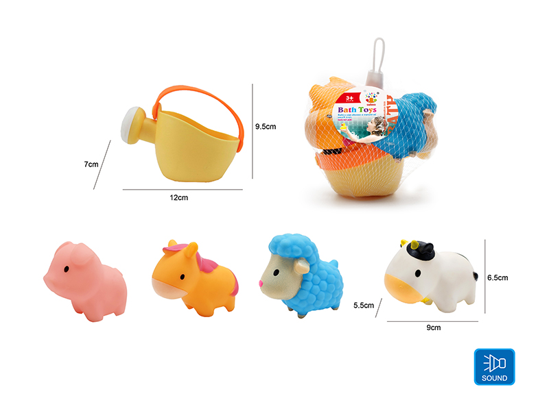 Cute Animals Kids Bath Toy Set