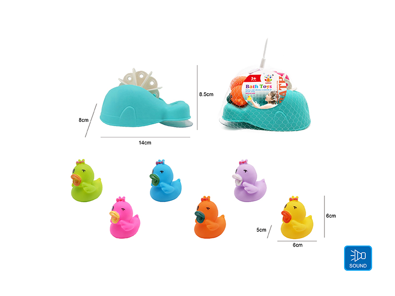 Cute Duck Kids Bath Toy Set