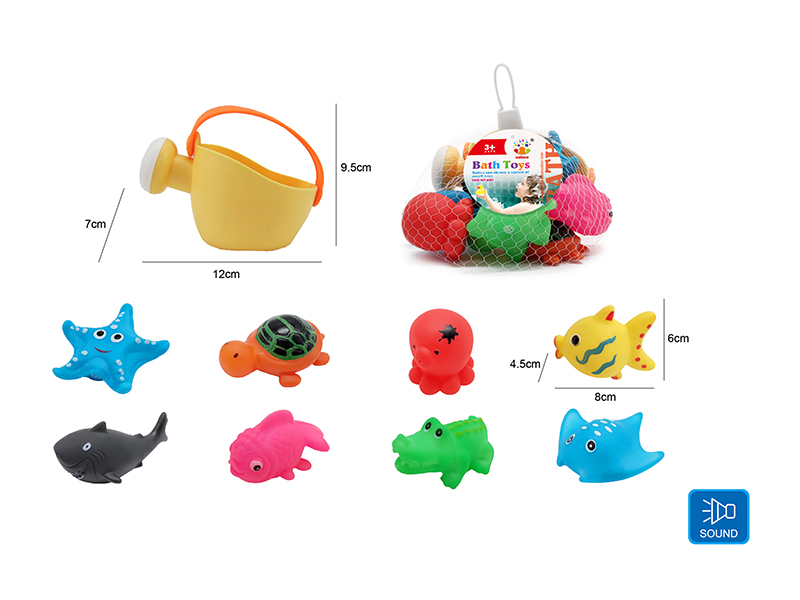 Cute Animals Kids Bath Toy Set