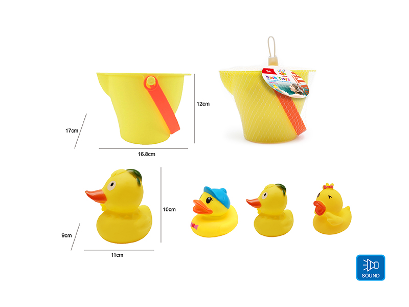 Cute Duck Kids Bath Toy Set
