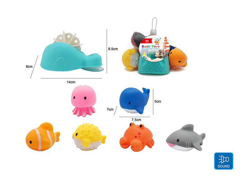 Cute Animals Kids Bath Toy Set