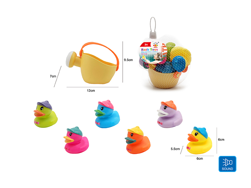 Cute Duck Kids Bath Toy Set