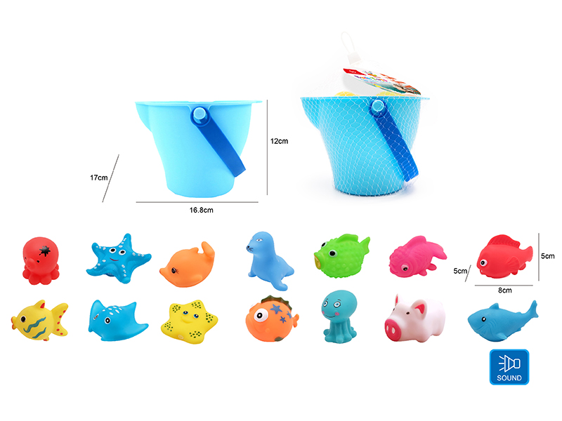 Cute Animals Kids Bath Toy Set