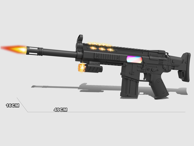 Solid Color B/O Eight Tone Gun With Light Music