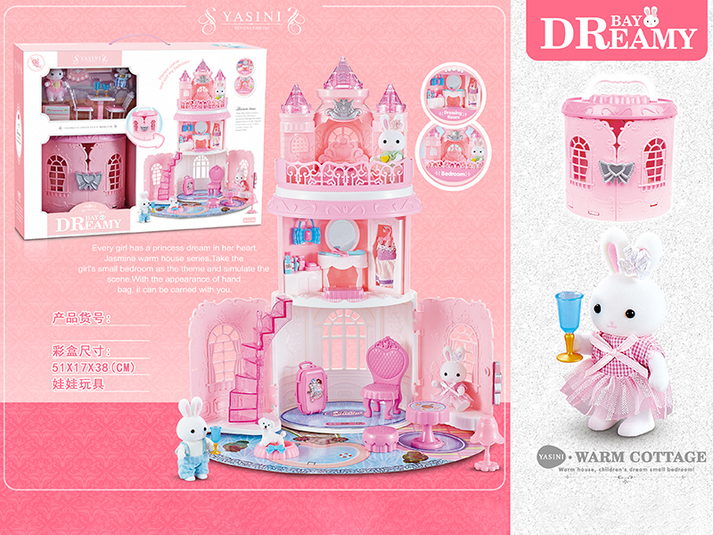 Cady Rabbit Castle Handbag Scene Toys