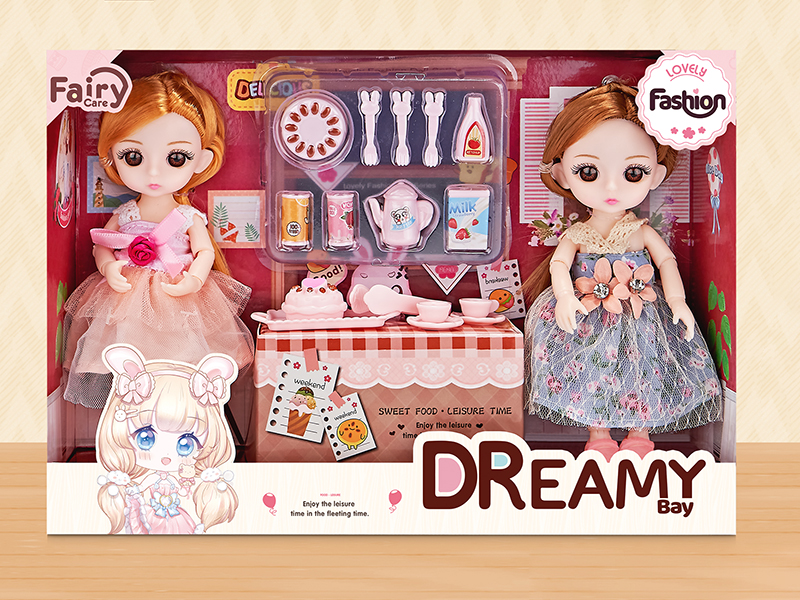 Doll Series afternoon Tea Time Scene Toys Set