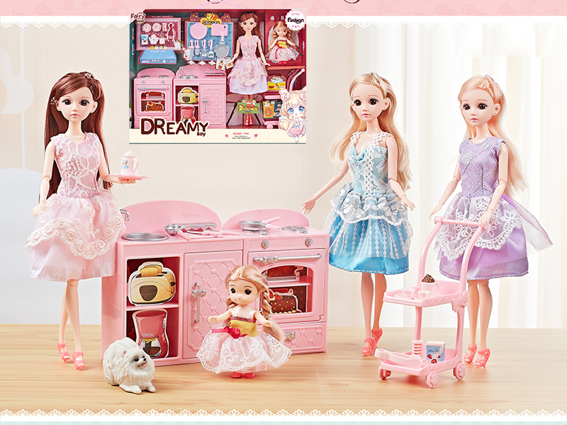 Doll Kitchen Scene Toys